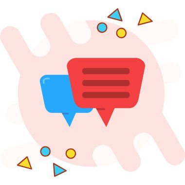 ileti ikonu vektör illüstrasyonu