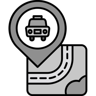 Bir harita simgesinin vektör illüstrasyonu