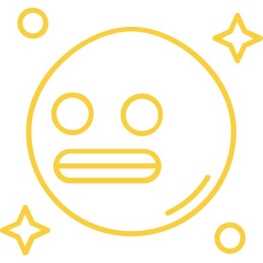 yıldızlı emojinin çizgi renk simgesi