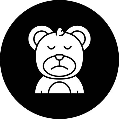 Beyaz arka grubunda ayı vektör simgesi