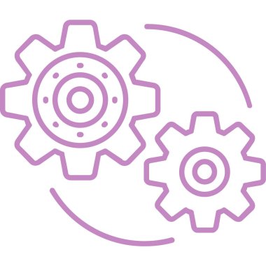 Dişliler. Web simgesi basit tasarım