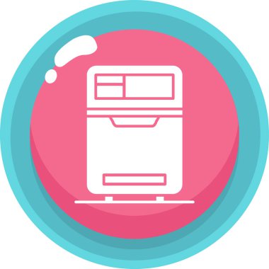 Buzdolabı. Web simgesi basit illüstrasyon