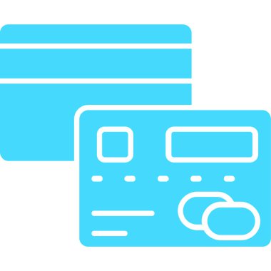 Kredi kartları. Web simgesi basit illüstrasyon