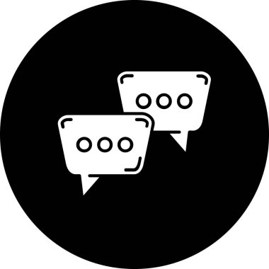 baloncuk sohbet ileti simgesi ana hat biçiminde