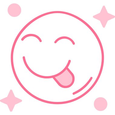 Gülümse ikonu. vektör illüstrasyonu