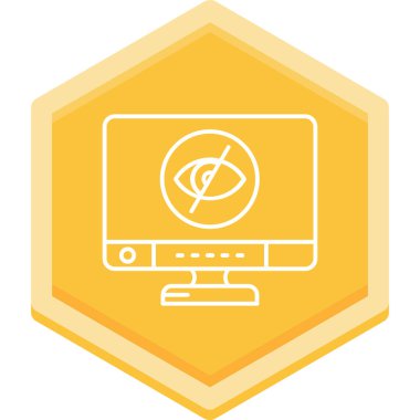 Bilgisayar. Web simgesi basit tasarım