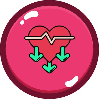 Kan oranı ikonu. özet kan darbesi vektör rengi düz izole