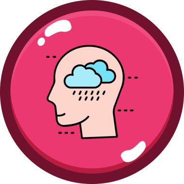 beyin ikonu vektör illüstrasyonu