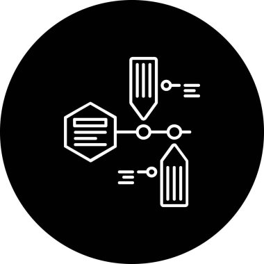 vector illustration of modern b lack icon of dna