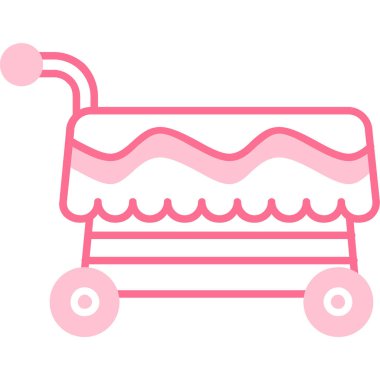 Sepet ikonu vektör illüstrasyonu