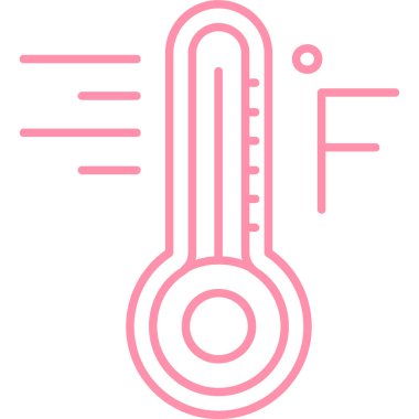 Sıcaklık simgesi, vektör illüstrasyonu