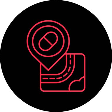 konum simgesi vektör illüstrasyonu