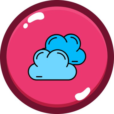 Bulut. Web simgesi basit illüstrasyon