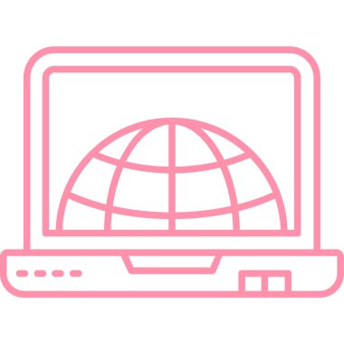 Bilgisayar. Web simgesi vektör illüstrasyonu