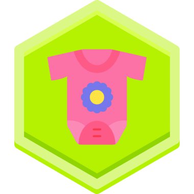 bebek elbise simgesi, vektör illüstrasyonu beyaz arkaplanda izole edildi