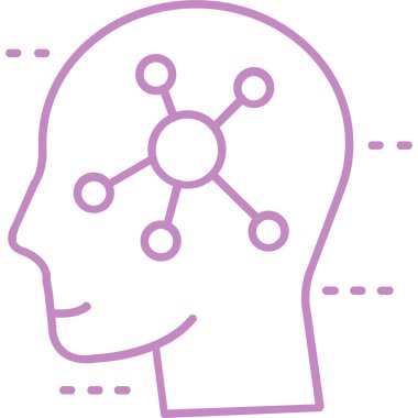 Beyin simgesi, vektör illüstrasyonu