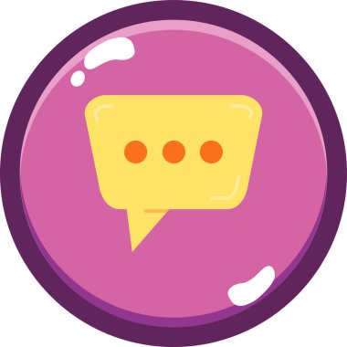 Konuşma balonu simgesinin, basit vektör çizim