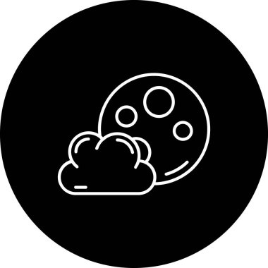 Bir bulut simgesinin vektör illüstrasyonu