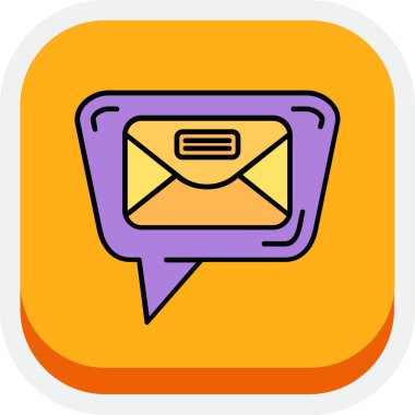 ileti ikonu vektör illüstrasyonu