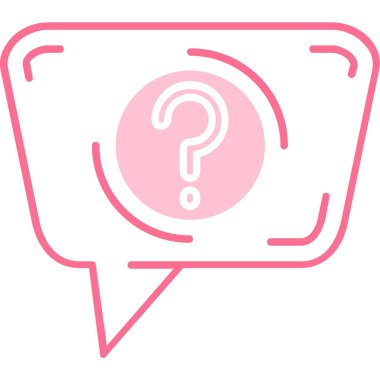 Soru işareti. Web simgesi vektör illüstrasyonu