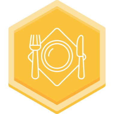 Modern yiyecek simgesinin vektör çizimi