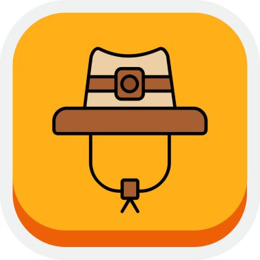 Kovboy şapkası vektör simgesi