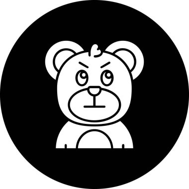 Ayı simgesi vektör illüstrasyonu