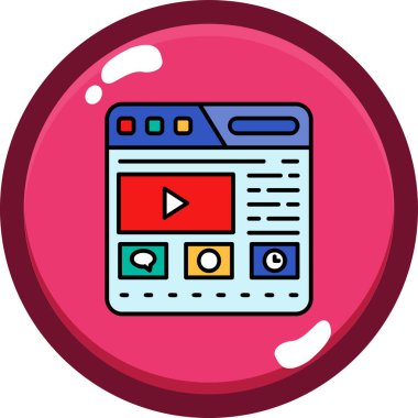 Web simgesi, vektör illüstrasyonu