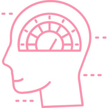 İnsan beyni simgesi, vektör illüstrasyonu