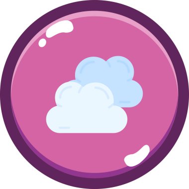 bulut simgesi, vektör illüstrasyonu