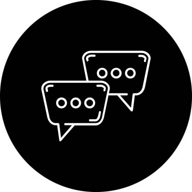 Sohbet simgesi vektör illüstrasyonu