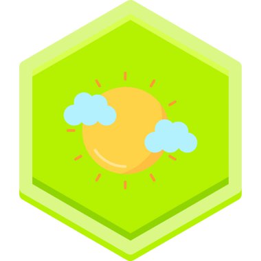 Hava durumu simgesi, vektör illüstrasyonu