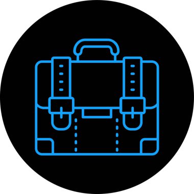 Sırt çantası simge vektör çizim