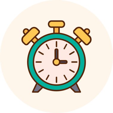 Saat. Web simgesi basit illüstrasyon