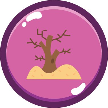 Bir ağaç simgesinin vektör illüstrasyonu