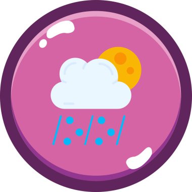 Yağmur. Web simgesi basit illüstrasyon