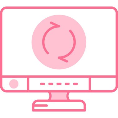 Bilgisayar. Web simgesi basit illüstrasyon