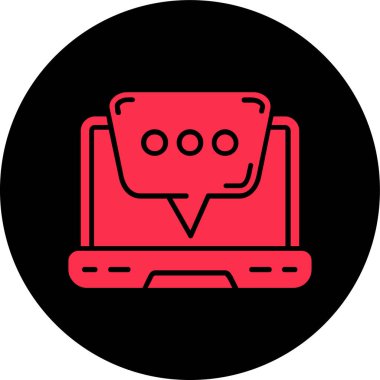 Bir sohbet baloncuğu simgesinin vektör simgesi