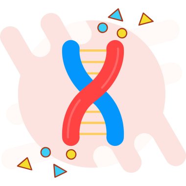 genetik araştırma simgesi, çizgi film biçimi