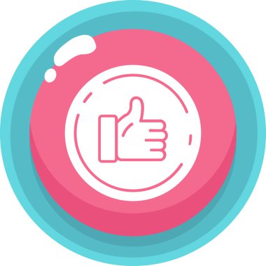 Başparmak yukarı Web simgesi, basit vektör çizim