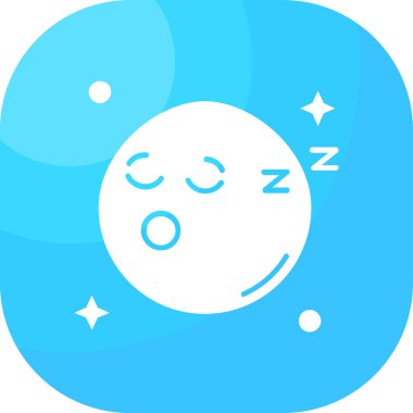 Ay simgesi. Ağ için Ay simgelerinin basit illüstrasyonu