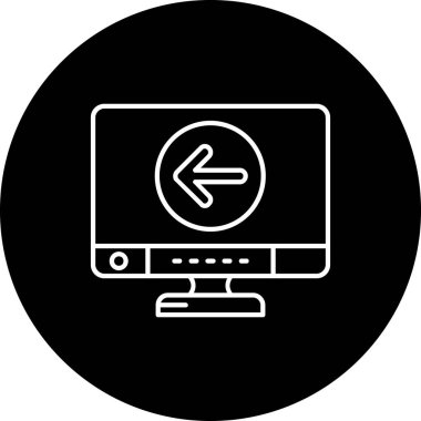 vektör lcd simgesi illüstrasyonu