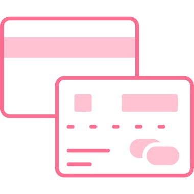 Kredi kartı simgesi, vektör illüstrasyonu basit tasarım