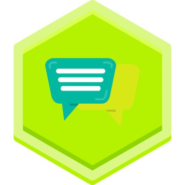 Sohbet balonu simgesi, vektör illüstrasyonu