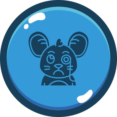 Şirin bir çizgi film simgesinin vektör çizimi