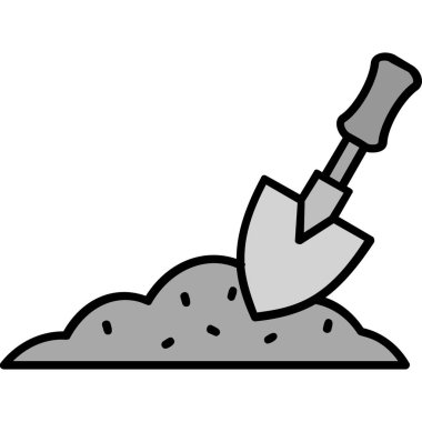 Kürek ikonu. Basit resimleme