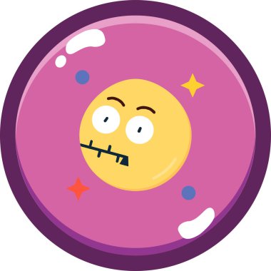 Beyaz arkaplanda izole edilmiş çizgi film tarzında ay simgesi. boşluk sembolü