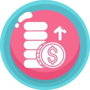 Dolar. Web simgesi basit illüstrasyon