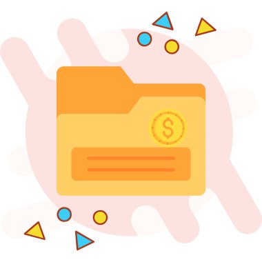 Cüzdan para nakit simgesi - taslak biçimi