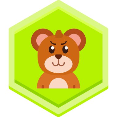 Küçük sevimli ayının vektör çizimi